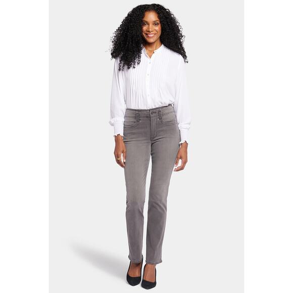NYDJ Marilyn Straight Jeans Smokey Mountain Lift Tuck 2 - Picture 1 of 10
